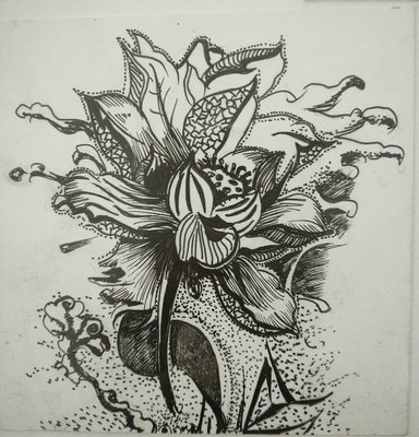 黑白素描平面设计图案简单
