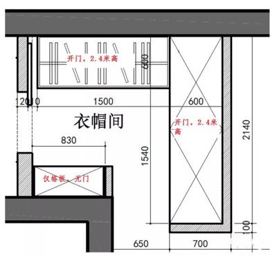 衣帽间平面设计难点分析