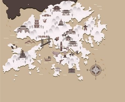 平面设计海报地图