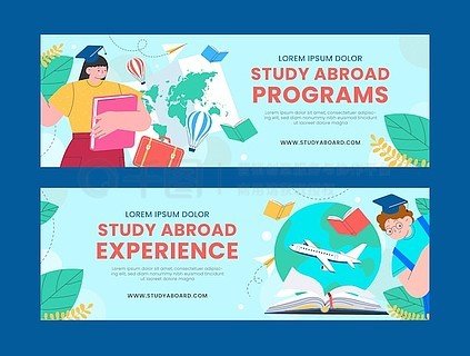 出国留学平面设计主题