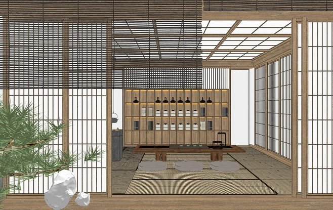 接待室茶室平面设计