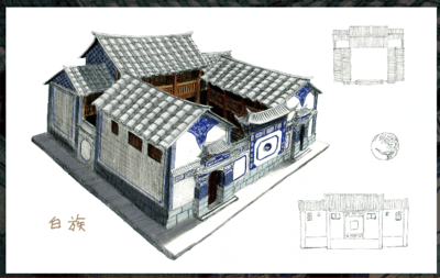 水彩屋檐平面设计图片大全