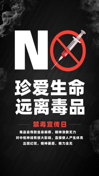 禁毒平面设计海报素材图片