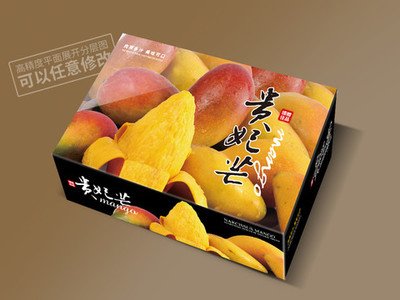 芒果礼盒平面设计图片