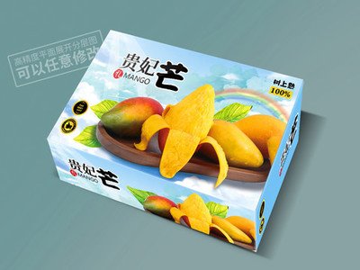 芒果礼盒平面设计图片