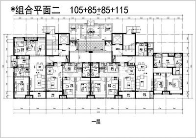 公寓整套平面设计图纸大全
