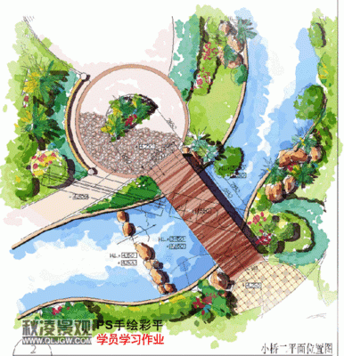 景观廊桥平面设计案例