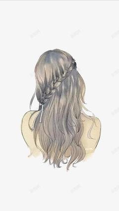平面设计手绘图片女人背影