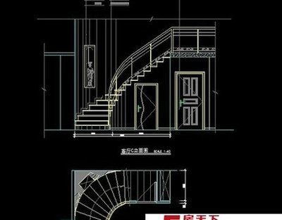楼梯背面平面设计