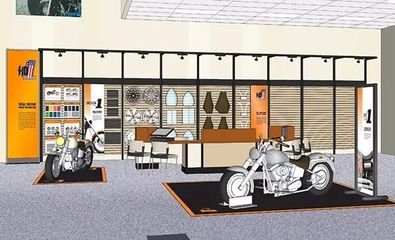 摩托车展示平面设计