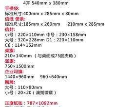 平面设计常规尺寸